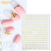 Gold Colour Geometry Shapes Nail Art Sticker