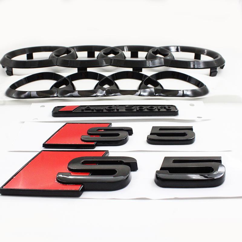 For zbts2 S5 2010-2019 S5 Front Hood Grill Emblem Rear Trunk zbts2 Sport Decoration Accessories