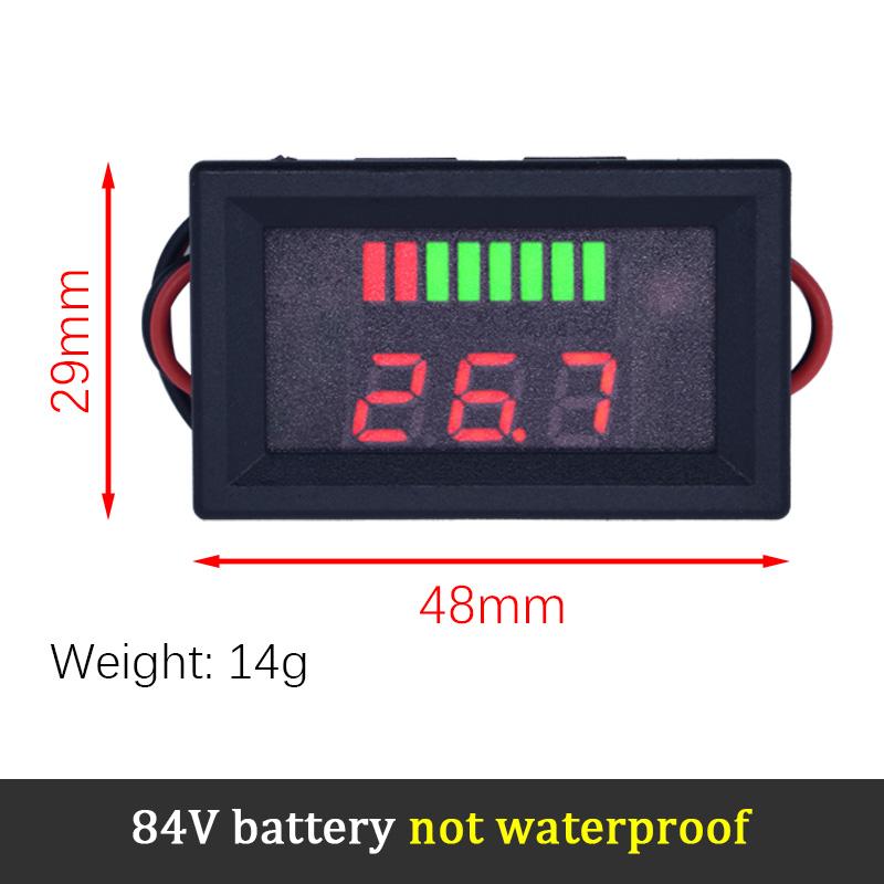 LIZAO 12V 24V 48V 72V Car Battery Charge Meter LED Digital Capacity Tester Lithium Battery Voltage Indicator