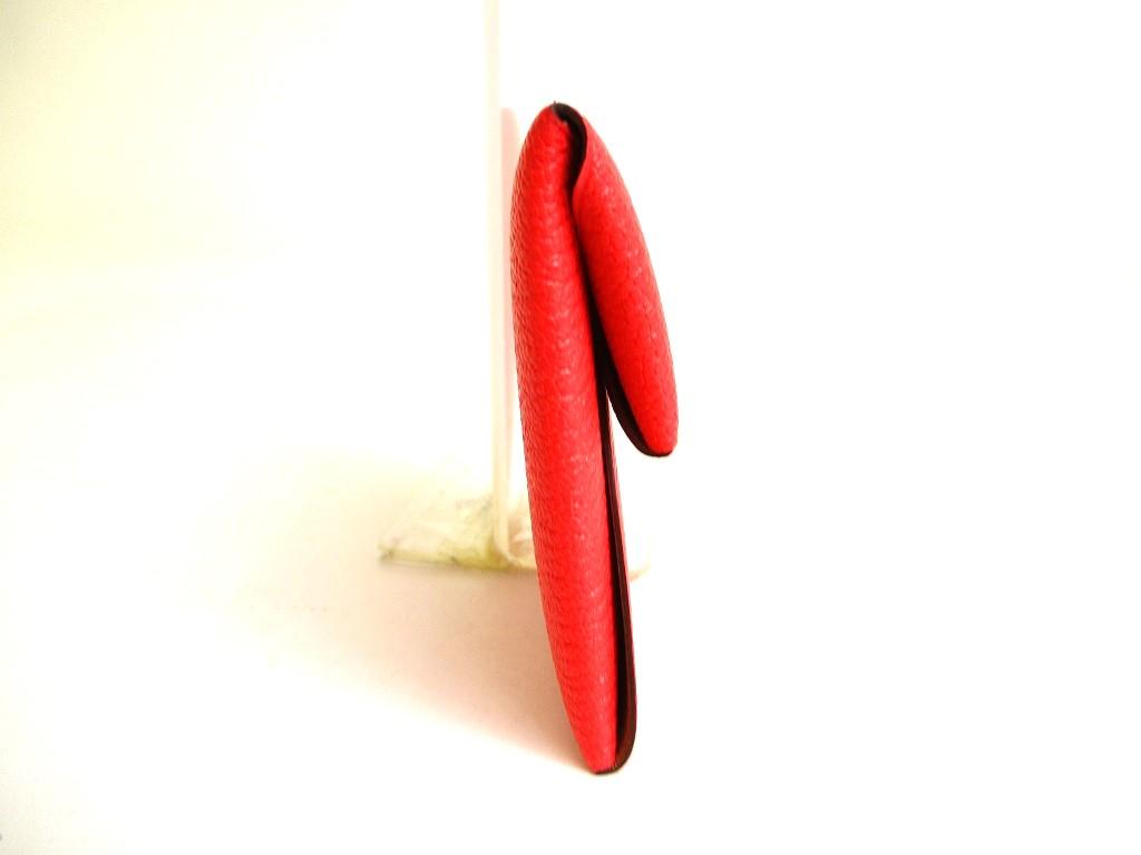 Authentic HERMES Pink and Brown Chevre Myzore Leather Coin Purse Bastia #9920 Refurbished