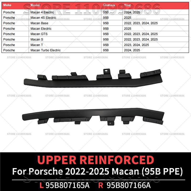 For 2022 2023 2024 2025 Porsche Macan (95B PPE) Front Bumper Upper Reinforced OEM 95B807165A 95B807166A