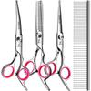 6.5 Inch Pet Grooming Scissors Straight Scissors Set Round Tip Protect Dog Cat Grooming Tools