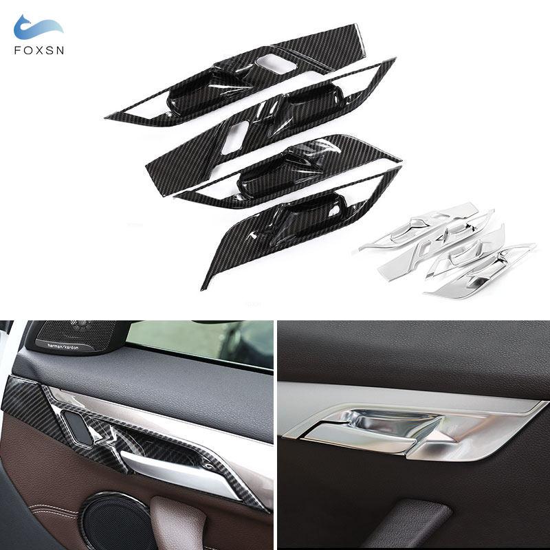 Для BMW X1 F48 X2 F47 2016 2017 2018 4 шт. Стайлинг автомобиля внутренняя дверная панель чаша крышка отделка наклейка