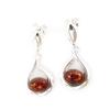 [J2148] - Amber 'Inspiration' Silver Earrings