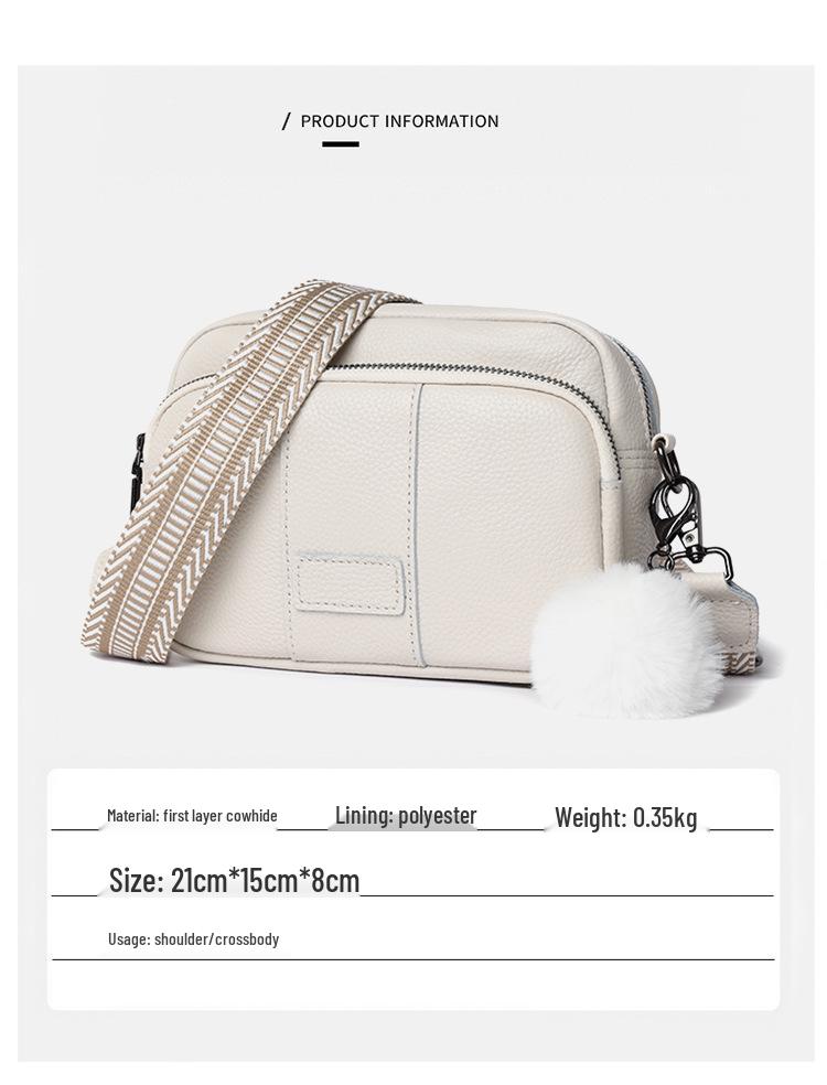 Женская сумка из натуральной кожи через плечо и кроссбоди - Модная однотонная, маленький квадратный дизайн