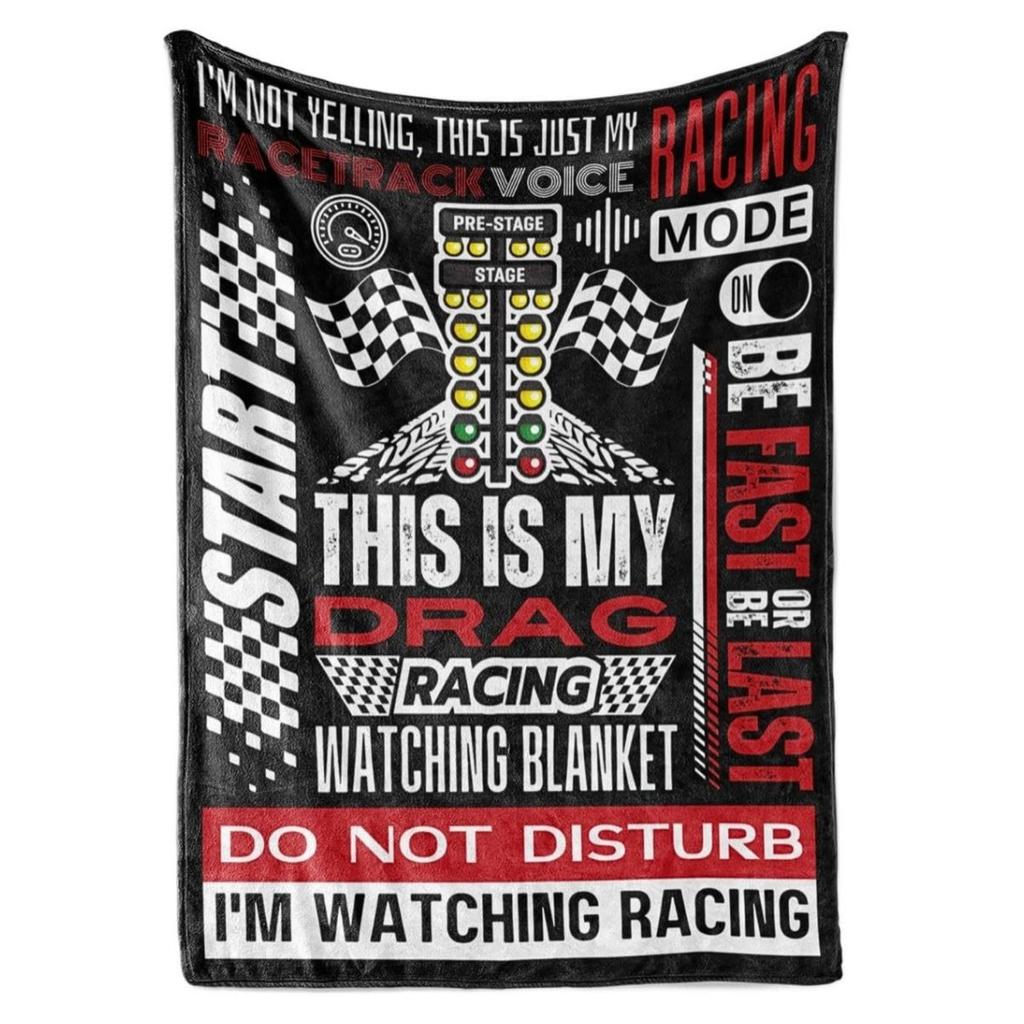 Cool Boy Racing Blanket For Men Flannel Blanket
