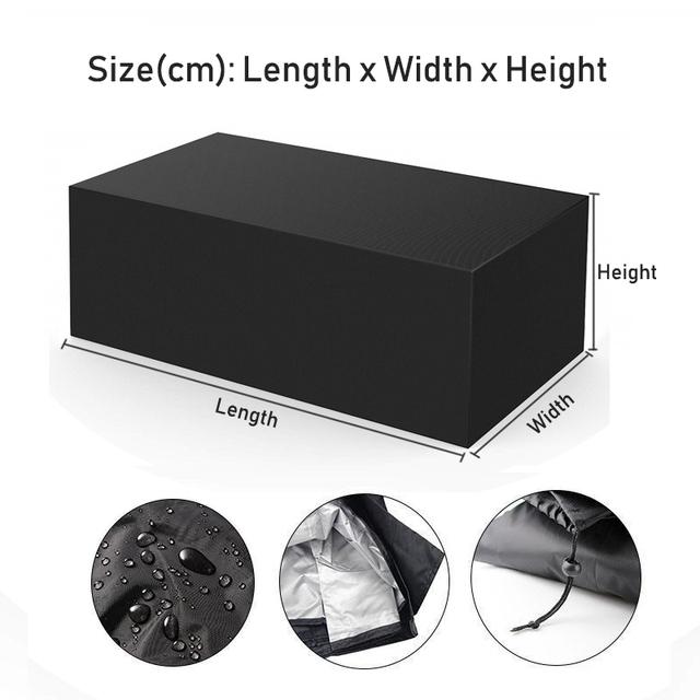 Multiple Size Outdoor Furniture Cover Sofa Chair Table Cover Rain Snow Dust Covers Patio Furniture Sectional Sofa Set Cover