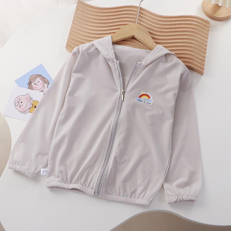 Детский легкий летний кардиган Ice Silk 2023 года — дышащая куртка-солнцезащита для мальчиков и девочек