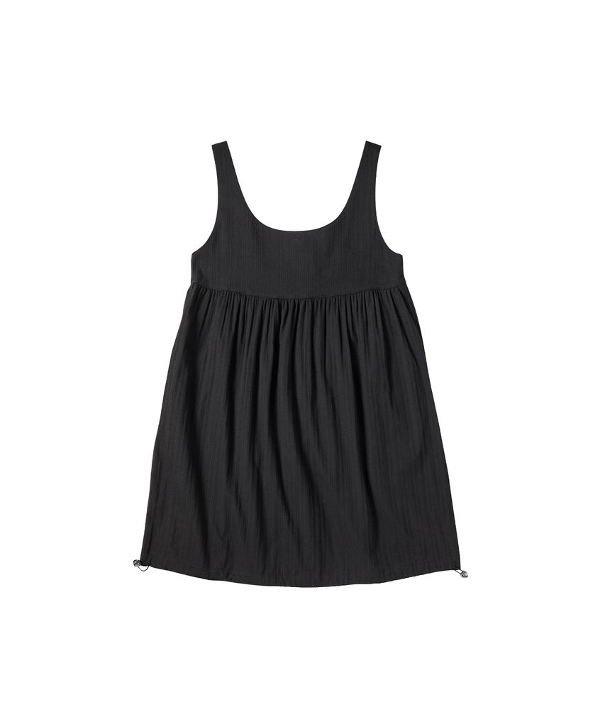 Comoni Nose W Shirring Mini One-Piece [Black]