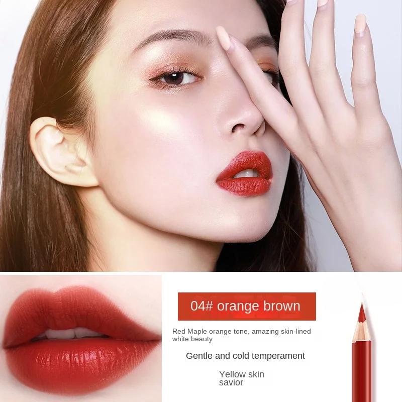 3D Красный матовый карандаш для губ Plumping Stain Lipstick Natural Lip Liner Pro Outline The Lips Contour Make Up Водостойкий Nude Pink