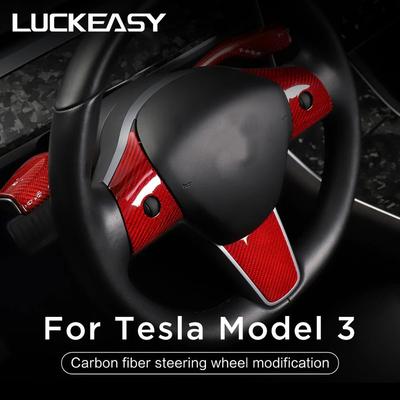 3K240G для Tesla Model 3 Mdoel Y, аксессуары для интерьера автомобиля, патч для рулевого колеса Model3 2023, рулевое колесо из углеродного волокна