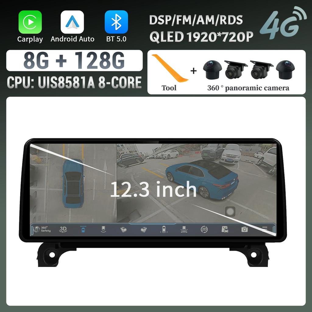 12,3-дюймовый автомобильный радиоприемник для Peugeot 4008 5008 3008 2016-2022 Мультимедийная навигация 4G GPS Беспроводной BT Carplay Стерео Сенсорный экран