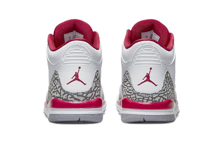 Kids' Sneakers Nike Jordan 3 Retro Cardinal (PS) White/Light Curry/Cardinal Red/Cement Grey