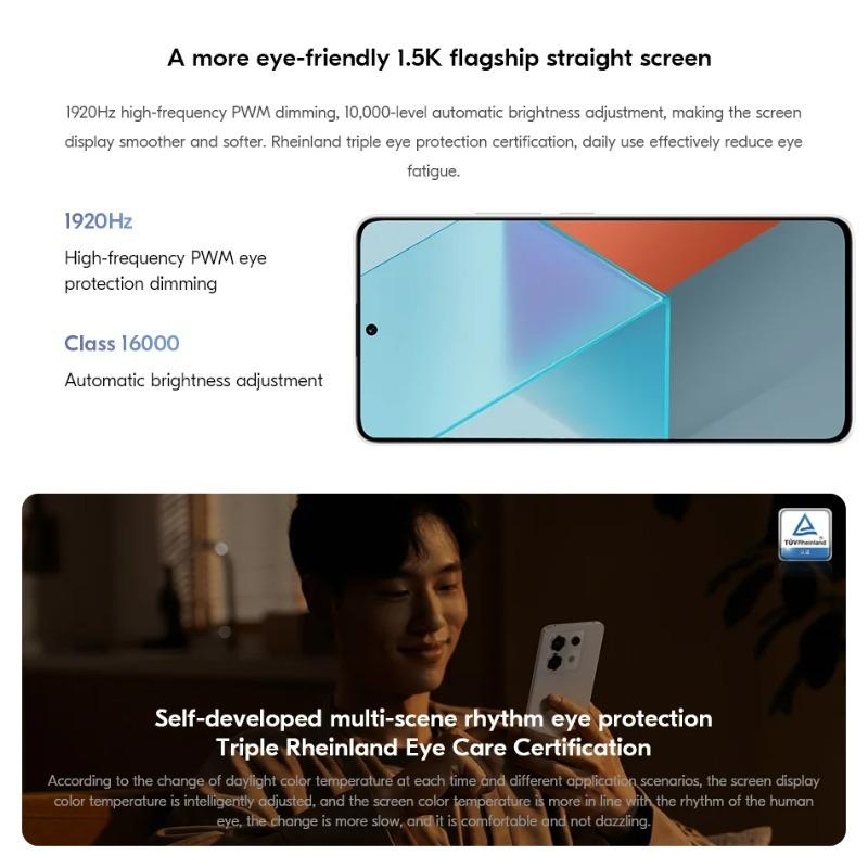 Xiaomi Мобильный телефон Redmi Note 13 Pro 5G Глобальная версия 6,67" дисплей 120 Гц 200 МП тройная камера аккумулятор 5100 мАч быстрая зарядка 67 Вт