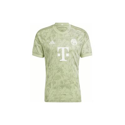 Adidas Футбольная рубашка Fc Bayern Wiesn с цветочным узором, круглым вырезом и коротким рукавом, мужские топы, светло-зеленые IU4750