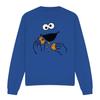 Sesame Street Unisex Adult Om Nom Cookie Monster Face Sweatshirt
