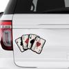 Cool Motocross Stickers - Cafe Racer Fuel Tank & Car Window Playing Card Decals