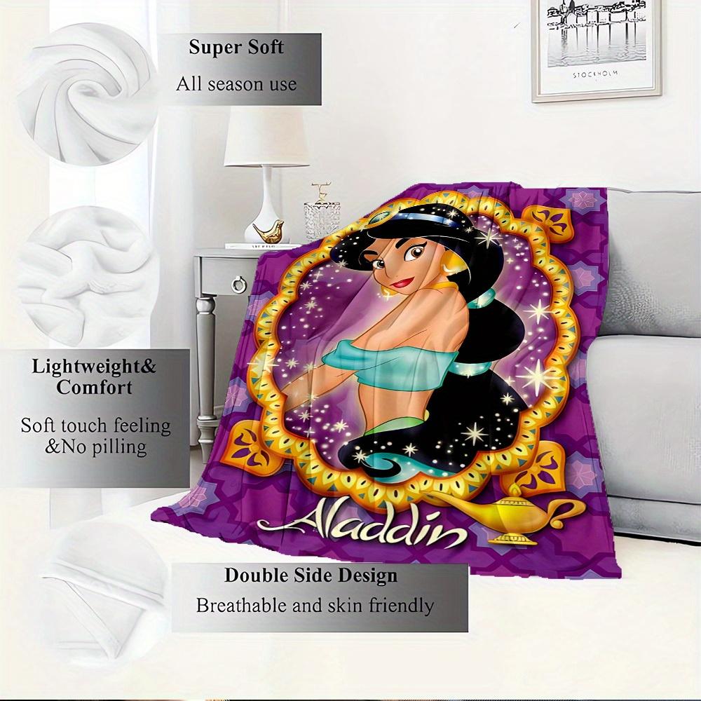 1pc Flannel Aladdin Princess Jasmine Magic Carpet Throw Blanket