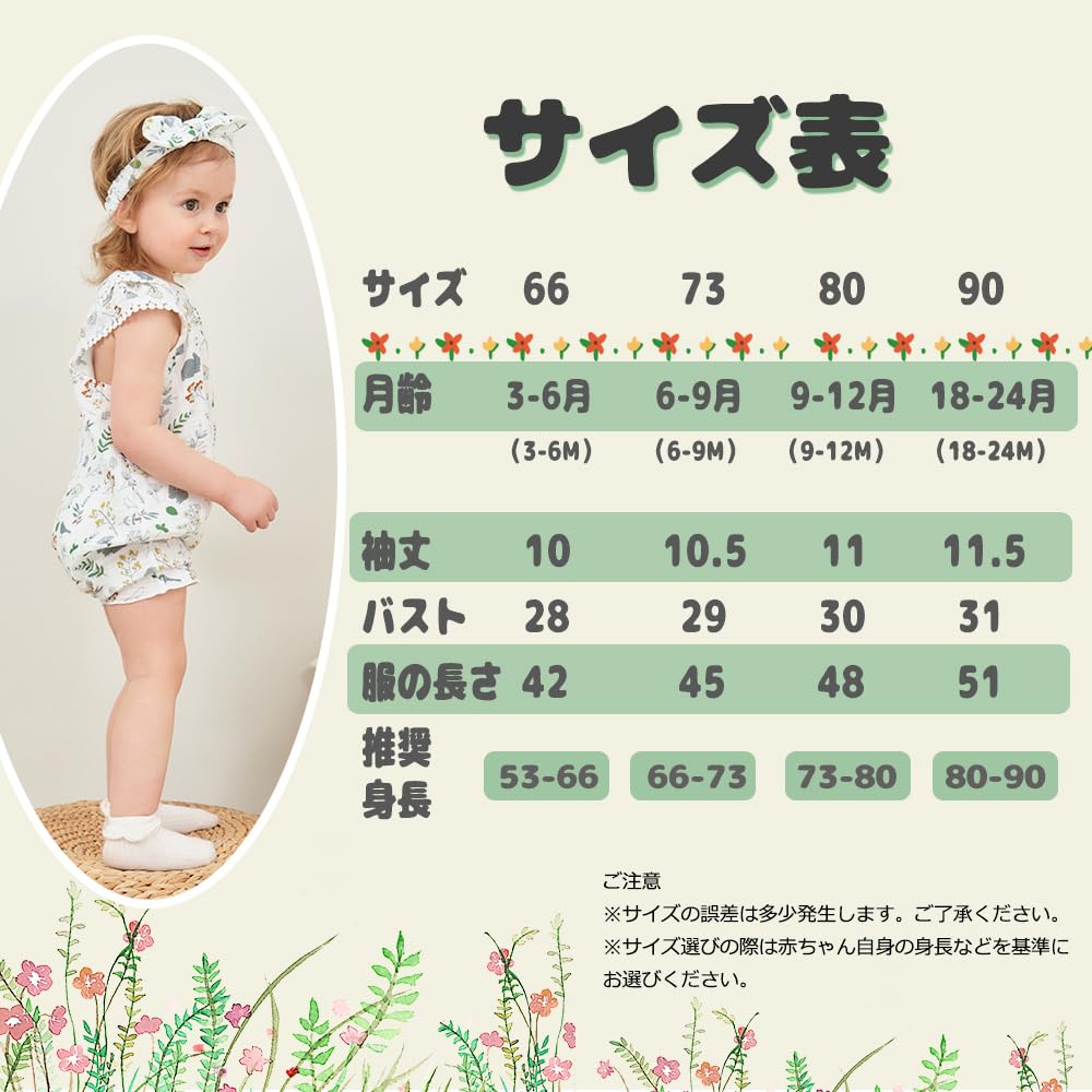 Baby Clothes for Summer Newborn Comes with Baby Months [Baby Nest] Girls, Rompers, Coveralls, Clothes, Clothes, Headband, Clothes, Cotton, Beige, 73,