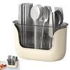 3-секционный держатель для столовых приборов 3-секционный органайзер Caddy Box для приготовления пищи Прозрачный держатель для столовых приборов и столового серебра