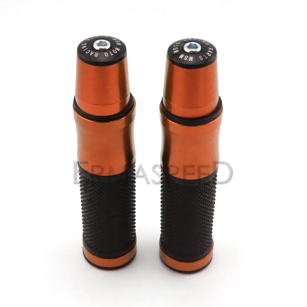 7/8-дюймовые ручки для мотоцикла с торцевой крышкой, гоночный мотоцикл с ЧПУ, алюминиевые и резиновые ручки для мотоцикла, ручки для мотоцикла