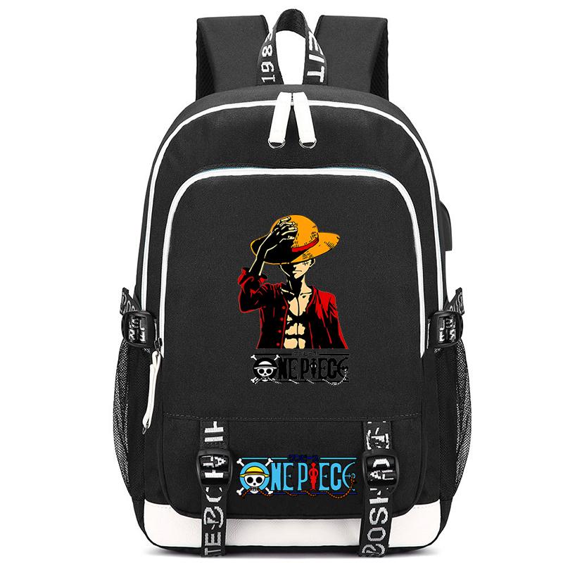 Аниме One Piece Charge Универсальная сумка Сумка для документов для мальчиков и девочек Обратно в школу сумка для книг Большая вместимость Студенческая сумка Гоку для мужчин и женщин Дорожная сумка для отдыха