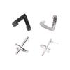 Hip Hop Trend Cross Hollow Silver Plate Geometry Metal Ear Studs Korean Style Earrings Men Earrings