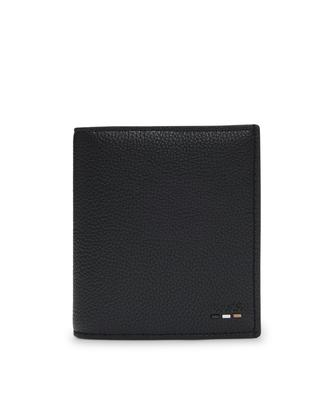 Кошелек-трифолд BOSS из зернистой искусственной кожи, мужской, один размер, черный