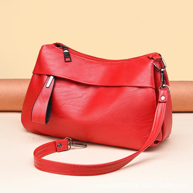 Новая зимняя сумка кроссбоди для среднего и пожилого возраста, из мягкой кожи, сумка на плечо для тещи, атмосферная