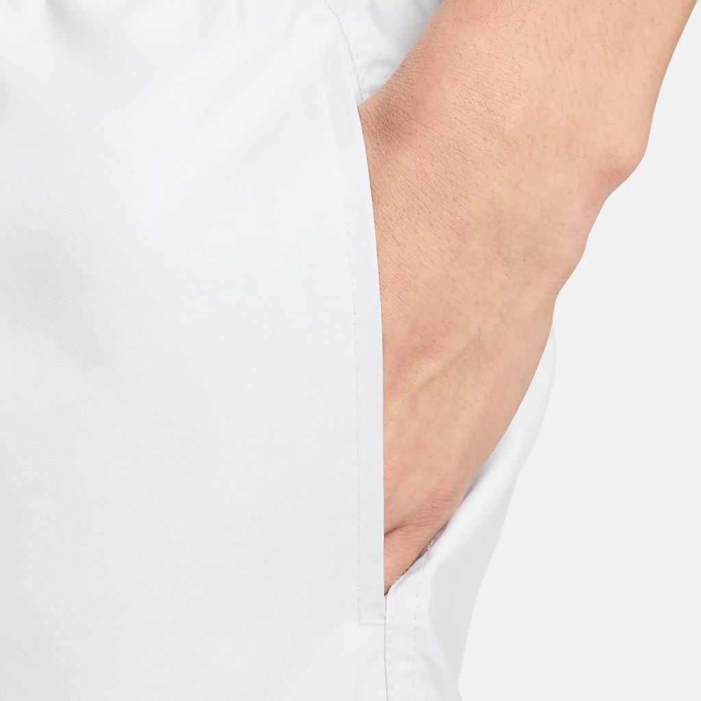 Nike Шорты мужские повседневные с вышитым логотипом на шнуровке, тканые, белые FN3308-043