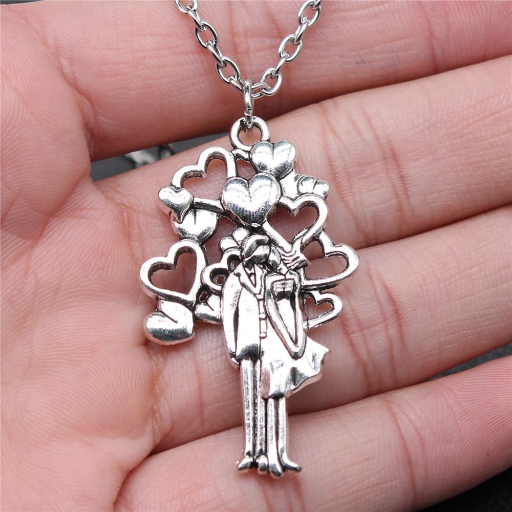 Любовь Сердце Мир 45 см или 70 см Длинная Цепочка Ожерелье Женские Украшения Юбилей Новые Находки и Компоненты