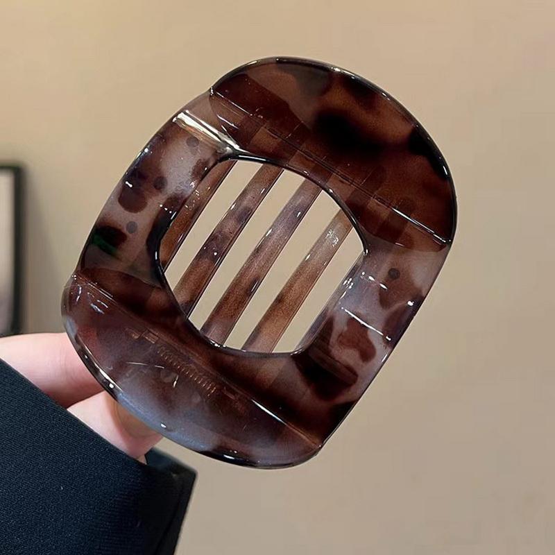 Women Vintage Flat Claw Clip Large Black Haar Spange Duck Claw Girls Plastic Duckbill Hairclip Flat Hair Clip Hair Accessories