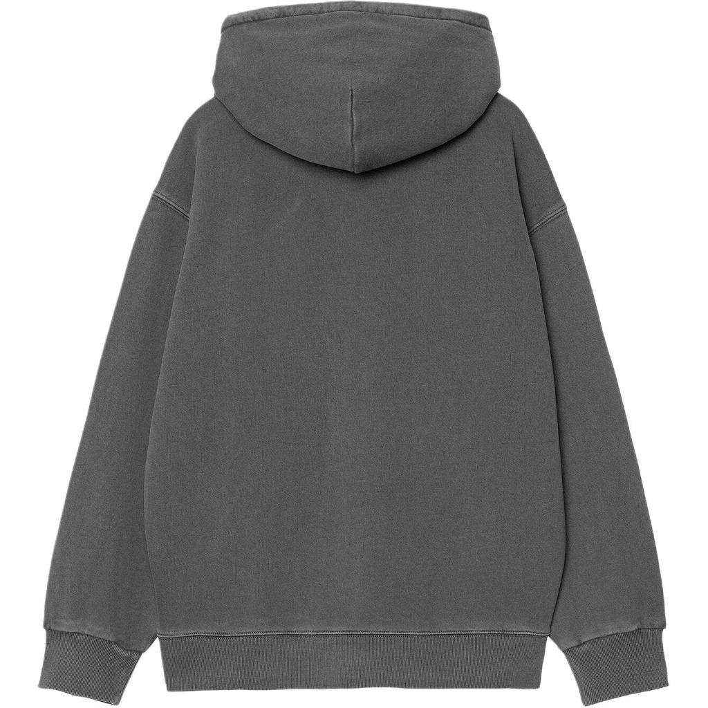 Carhartt WIP Мужская толстовка с капюшоном и длинным рукавом, карманом-кенгуру, логотипом, цвет: Графит I029963-87-GD