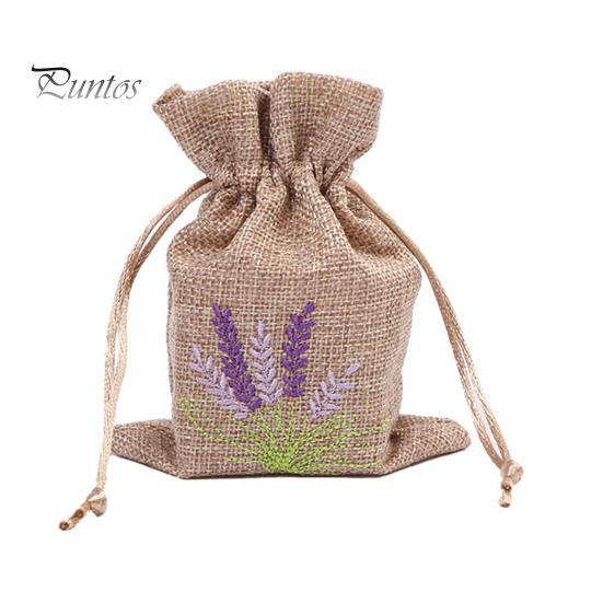 12 шт., сумки с вышивкой лаванды, пустые сумки для хранения с завязками, износостойкие, широко используемые сумки для хранения конфет и ювелирных изделий