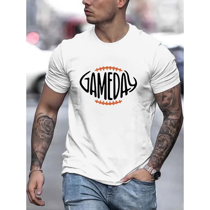 Футболка с принтом GAMEDA, Футболки для мужчин, Повседневная футболка с коротким рукавом для лета