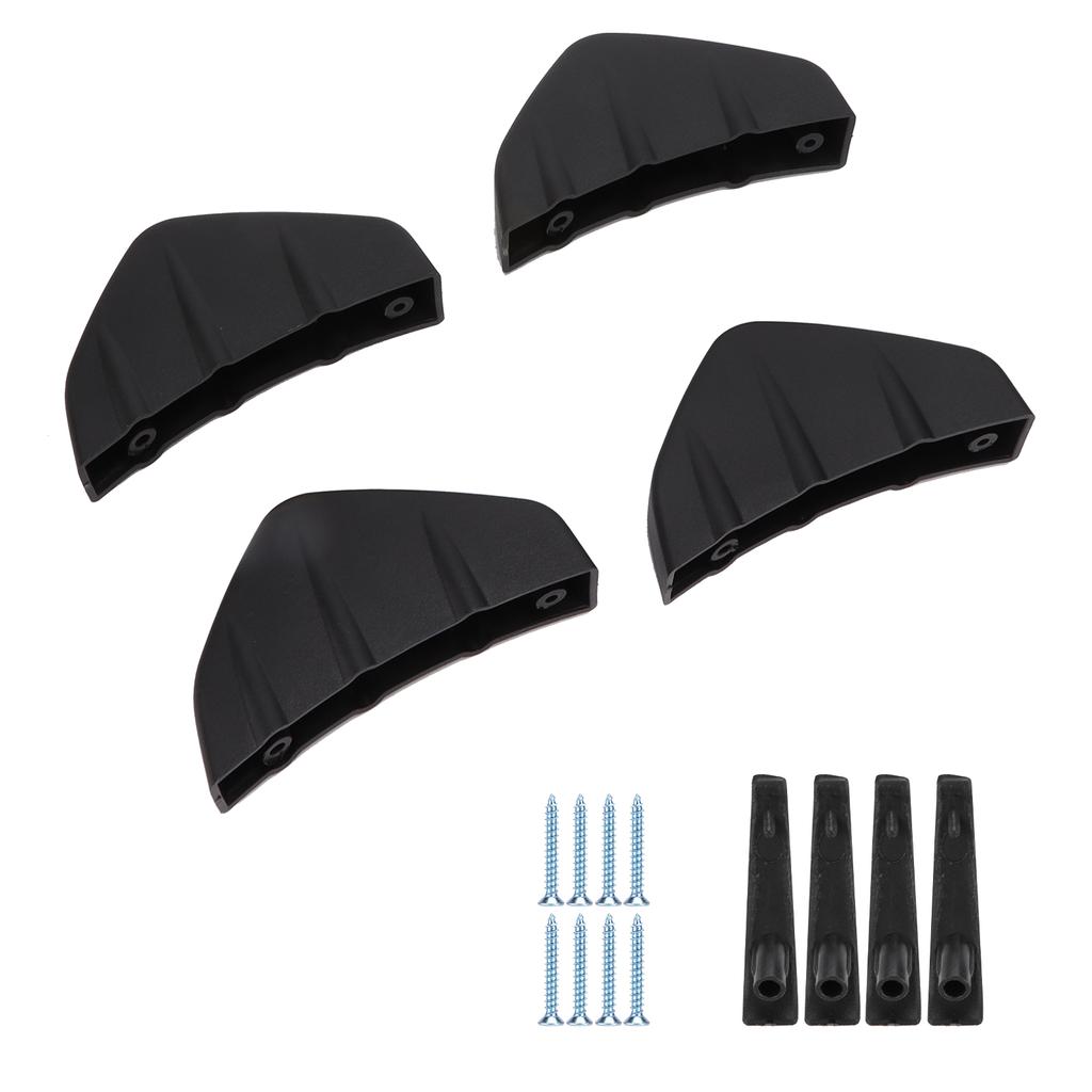 4 шт. задний бампер, спойлер, защитная накладка, черная, сменная, универсальная