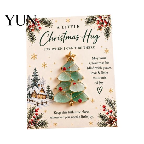 Emotional Support Gifts for Winter Christmas Hug Pocket Card, Mini Festive Greeting Card Compact Keepsakes with Envelope, Holiday Gift Tag Friends