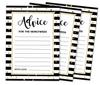 Inkdotpot Pack of 50 Confetti Advice Cards, Advice for The Bride and Groom, Newlyweds Wedding Guest Game Activity 5x7 Inches