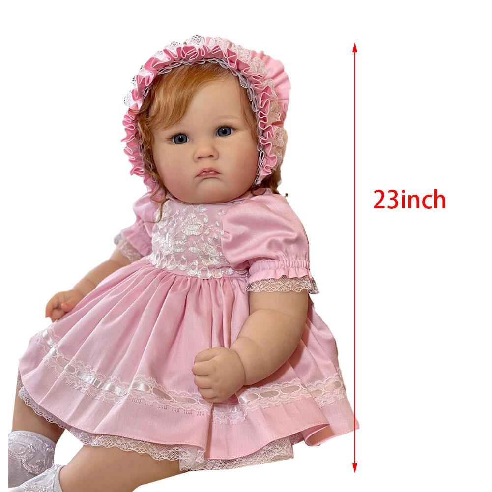 23 Inch Reborn Doll Kit Charlotte Toddler Fresh Color Soft Doll DIY Kits Vinyl Silicone Doll So K2J0