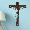 Crucifix Statue Wall Hanging Cross Jesus Decoration Carved Figure for Church Bedroom