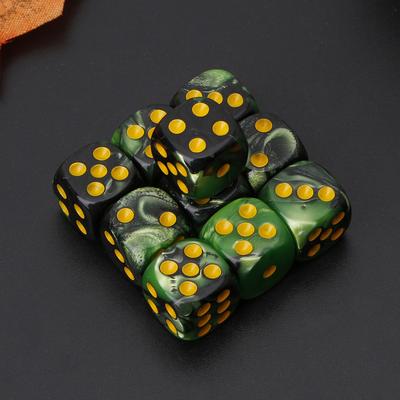 10 шт. Шестисторонний 12 мм прозрачный куб круглый угол портативный настольные игры