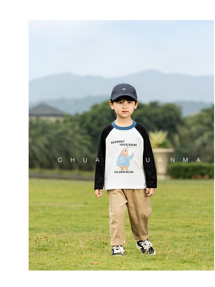 Детские футболки с мультяшным рисунком «Навсикая» весна 2025 — для мальчиков и девочек, контрастные цвета, универсальные, милый корейский стиль.