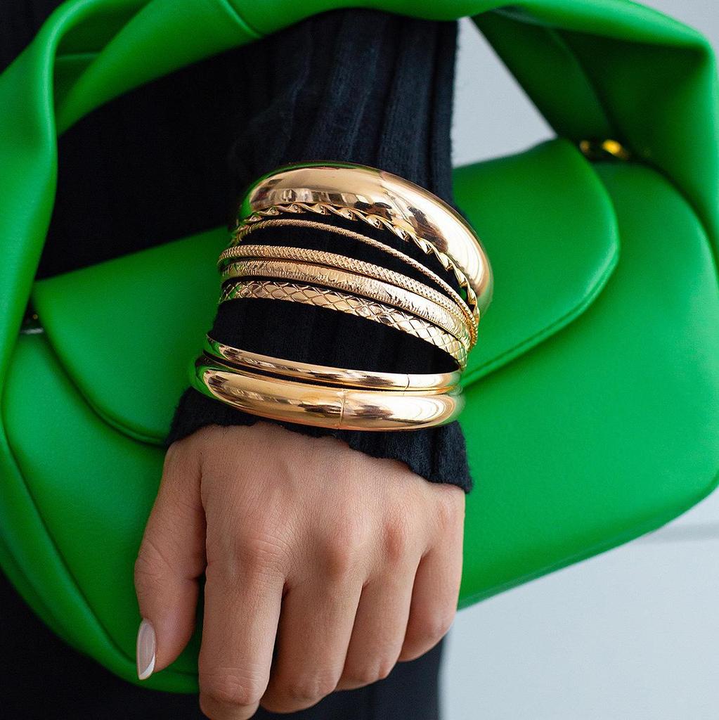 Элегантный геометрический браслет Twist Metal Set