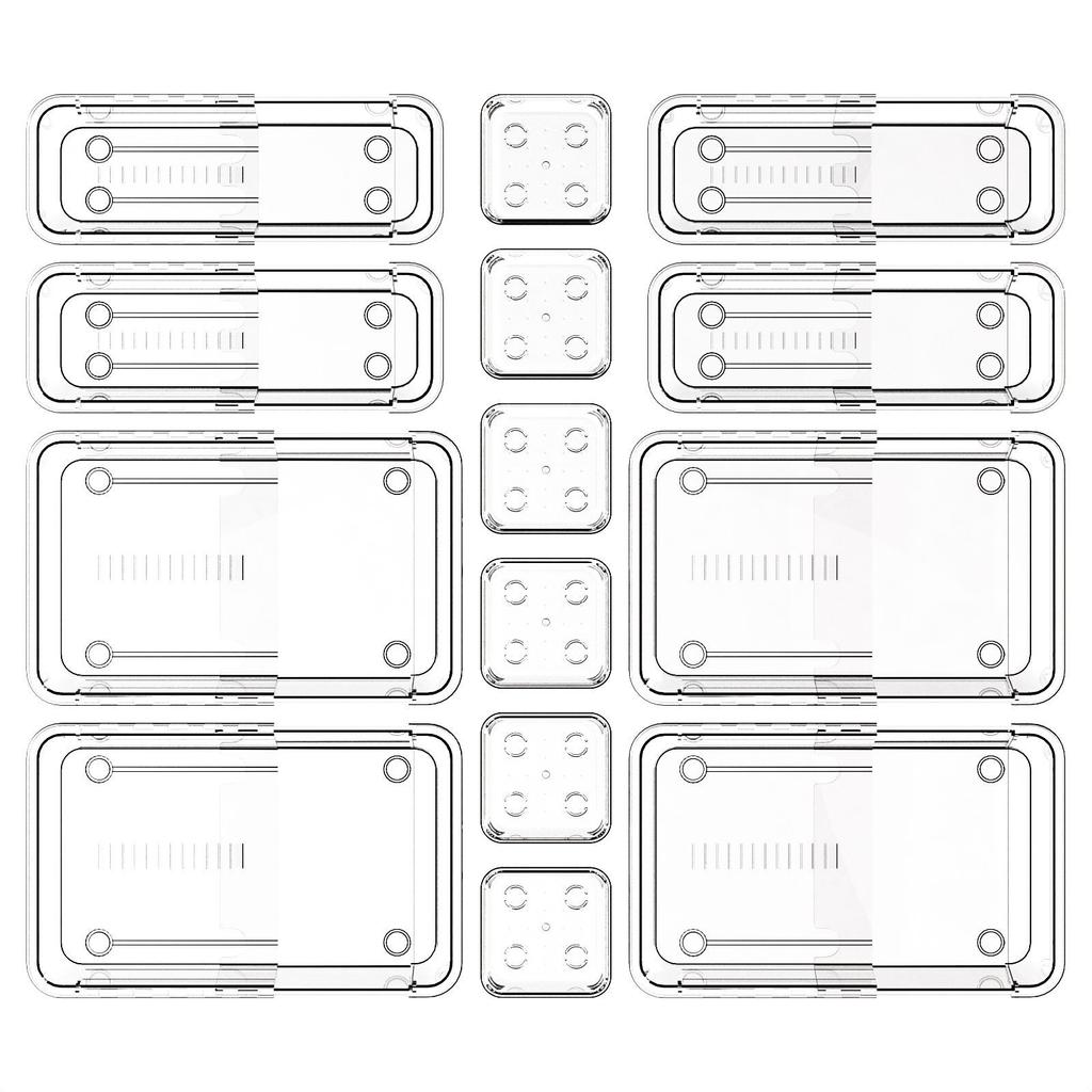 Прозрачный разделитель для ящика, коробка для хранения, свободно расширяемая и штабелируемая, настольная для организации мелочей, коробка с отсеками для хранения