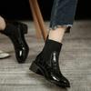 Модные черные женские ботильоны-носки до щиколотки, осенне-зимние ботильоны, элегантные на среднем каблуке, женская короткая обувь, теплая, удобная, готическая обувь