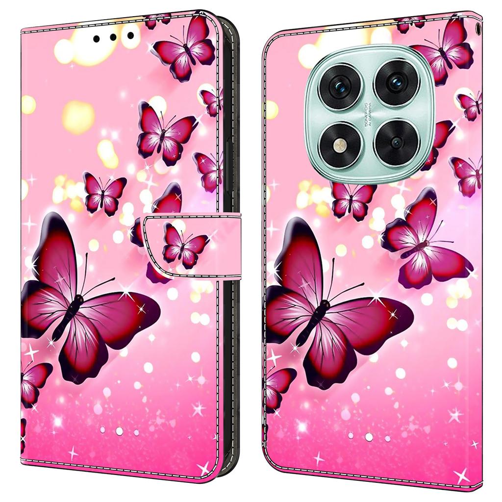 Для Xiaomi Redmi Note 14 Pro 4G Чехол Кошелек Подставка С Принтом Узор Искусственная Кожа Книжка Чехол для Телефона