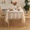 Bohemian Lace Tablecloth Cotton And Linen Literary Pastoral Style Dining Table Cloth Hollowed Out Household Light Luxury Hot-Selling
