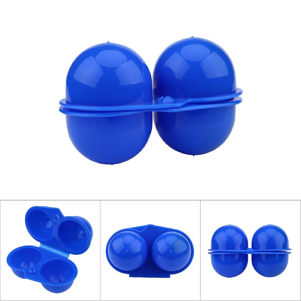 Пластиковый контейнер для хранения и переноски яиц, 2 шт., для использования на пикнике на открытом воздухе, в кемпинге(синий)
