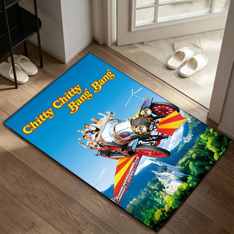Chitty Chitty Bang Bang Carpet Non-slip Indoor Mat Suitable for Office Chair Living Room Computer Desk Decorative Home Office Carpet Polyester Fiber M