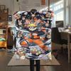 1Pc Ninja Easter Print Flannel Blanket, High quality Comfortable for All Seasons, Home Decor, Warmth and Comfort, Perfect for Christmas Gifts